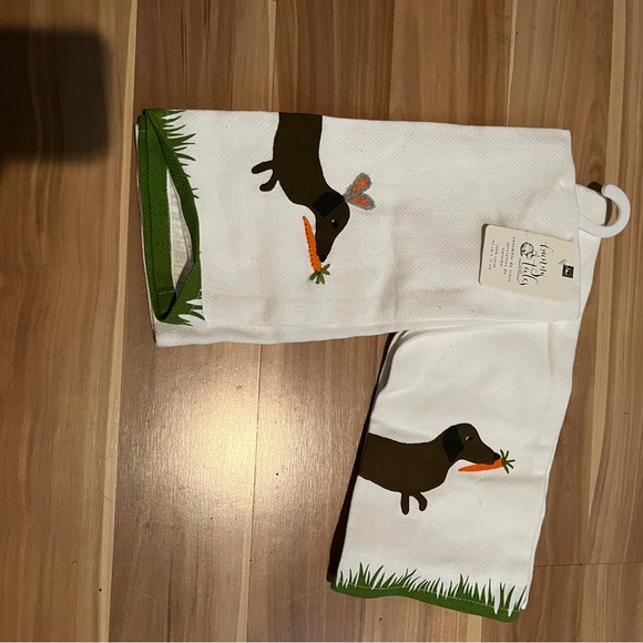 NWT Dachshund kitchen towels, set of 2, 26” x 18”, 100% cotton - Picture 3 of 6